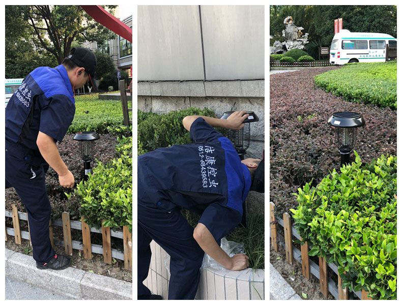 昆山第一人民醫院物業安裝小區滅蚊燈案例