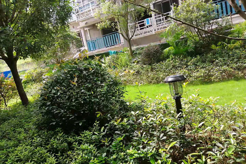 江西大余碧桂園翰盛雅園小區太陽能滅蚊燈案例